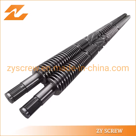 PVC PS PE Conical Twin Screw Barrel Plastics Machine Part