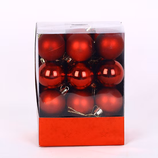 Decorazione per albero di Natale all'ingrosso, palla di Natale in plastica da 4 cm